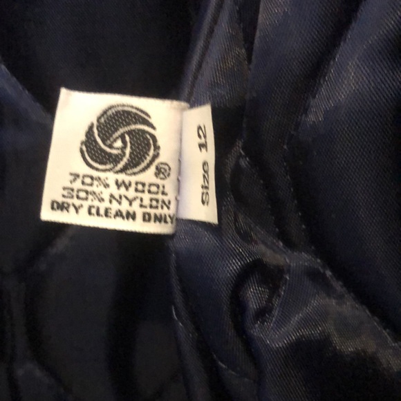 Vintage Wool Blend Size 12 Girls Pea Coat - Picture 6 of 9